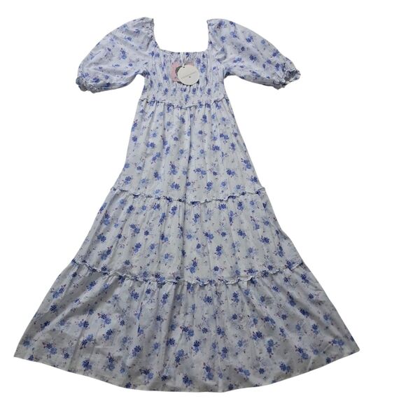 NWT LoveShackFancy x Target Gemma Dress Women's Medium White Maxi Floral Cottage - Picture 1 of 14